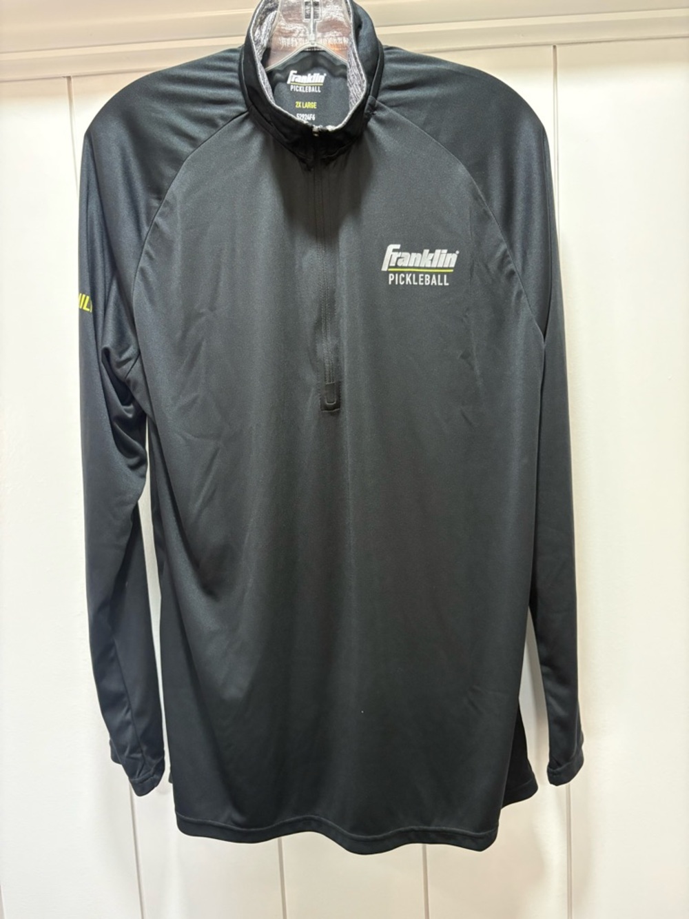 Franklin Pickleball Black Long Sleeve Quarter-Zip Pullover size 2XL
